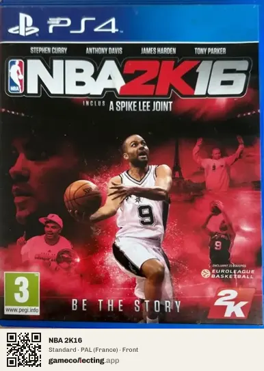 NBA 2K16 PlayStation 4, France box front