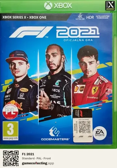 F1 2021 Xbox Series X, PAL box front