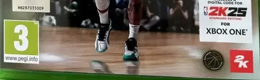 NBA 2K25, the PEGI square on its front