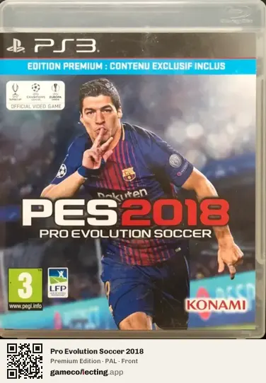 Pro Evolution Soccer 2018 PlayStation 3, PAL box front