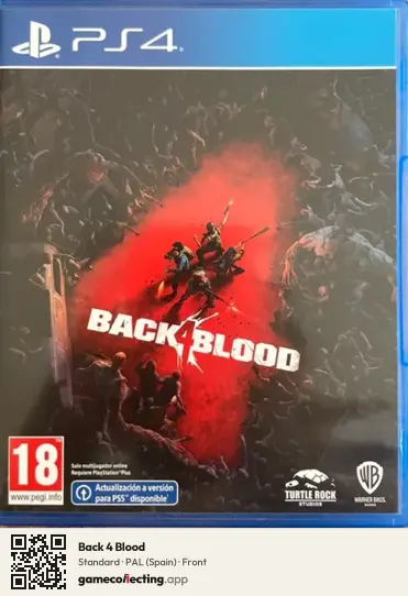Back 4 Blood PlayStation 4, Spain box front