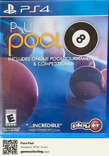 Pure Pool PlayStation 4, NTSC box front