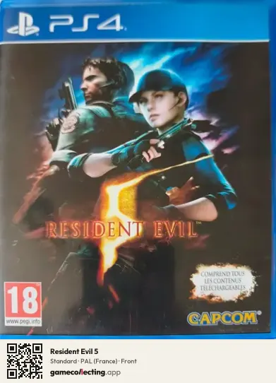 Resident Evil 5 PlayStation 4, France box front