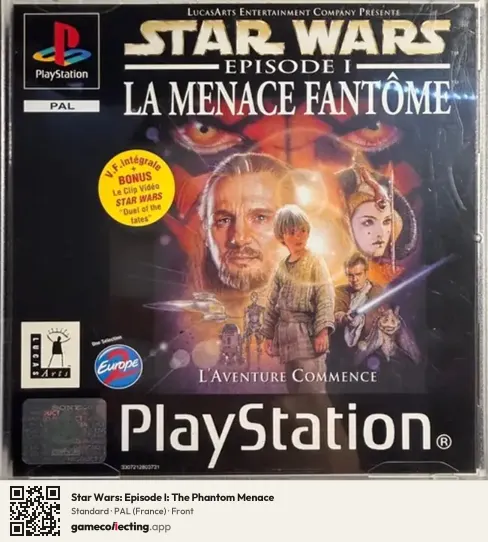 Star Wars: Episode I: The Phantom Menace PlayStation, France box front
