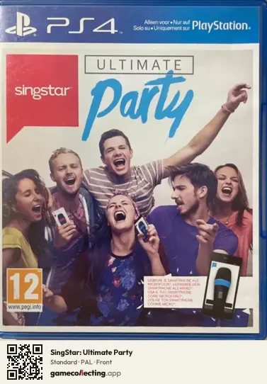 SingStar: Ultimate Party PlayStation 4, PAL box front