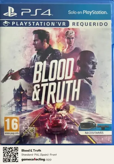 Blood & Truth PlayStation 4, Spain box front