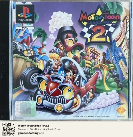 Motor Toon Grand Prix 2 PlayStation, United Kingdom box front