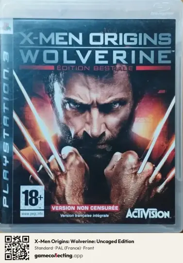 X-Men Origins: Wolverine: Uncaged Edition PlayStation 3, France box front