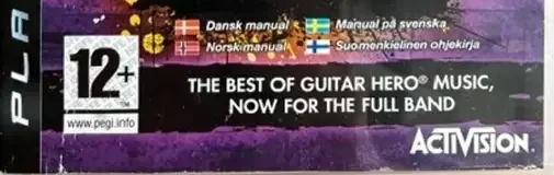 Guitar Hero: Smash Hits, the PEGI square on its front