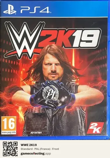 WWE 2K19 PlayStation 4, France box front