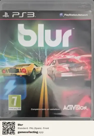 Blur PlayStation 3, Spain box front