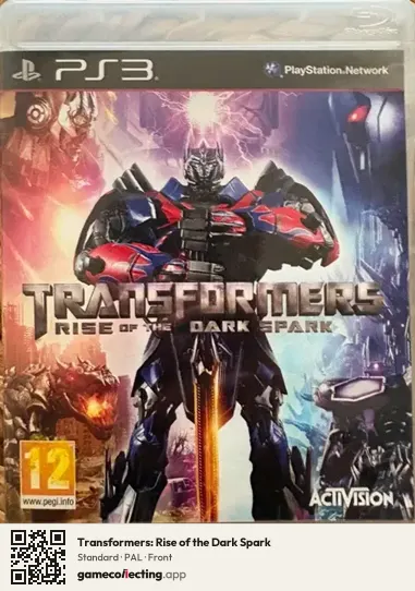 Transformers: Rise of the Dark Spark PlayStation 3, PAL box front