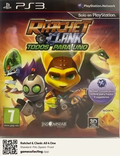 Ratchet & Clank: All 4 One PlayStation 3, Spain box front