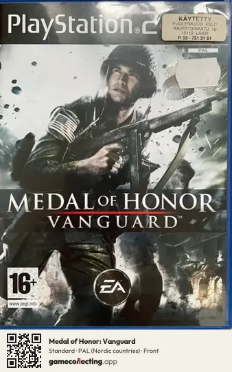 Medal of Honor: Vanguard PlayStation 2, Nordic countries box front