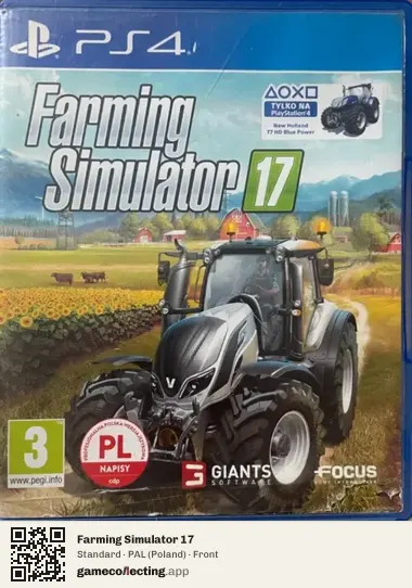 Farming Simulator 17 PlayStation 4, Poland box front