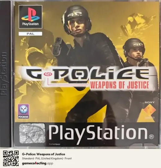 G-Police: Weapons of Justice PlayStation, United Kingdom box front