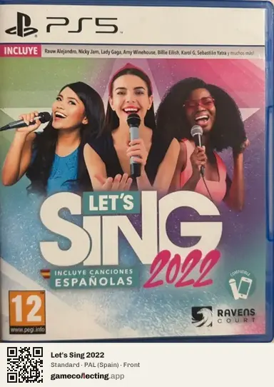 Let's Sing 2022 PlayStation 5, Spain box front