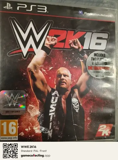 WWE 2K16 PlayStation 3, PAL box front
