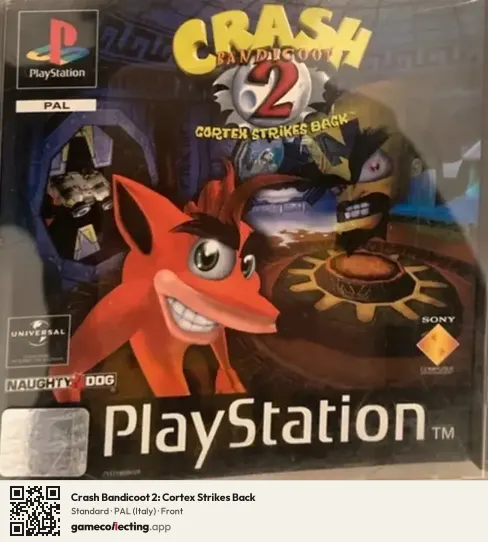 Crash Bandicoot 2: Cortex Strikes Back PlayStation, Italy box front