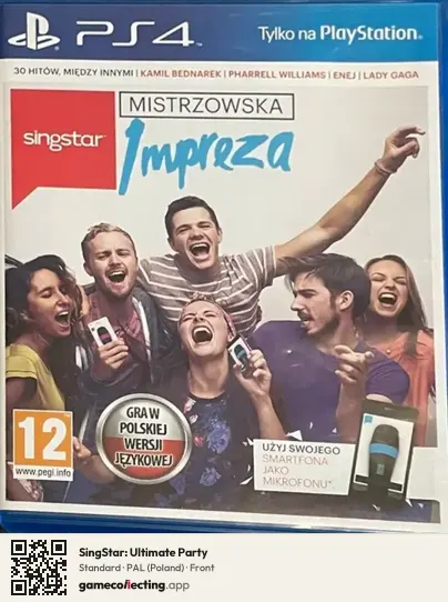 SingStar: Ultimate Party PlayStation 4, Poland box front
