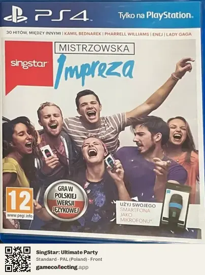 SingStar: Ultimate Party PlayStation 4, Poland box front