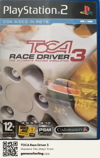 TOCA Race Driver 3 PlayStation 2, Italy box front