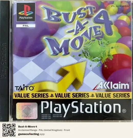 Bust-A-Move 4 PlayStation, United Kingdom box front