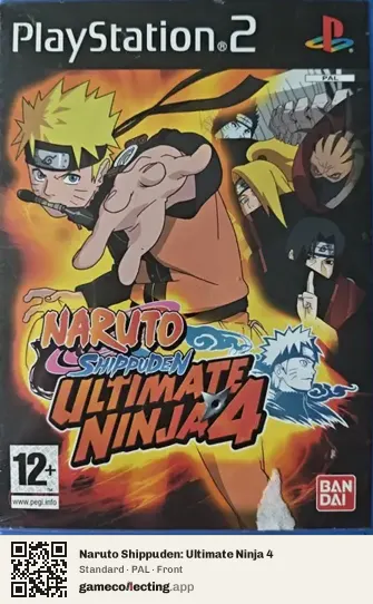 Naruto Shippuden: Ultimate Ninja 4 PlayStation 2, PAL box front