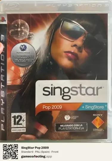 SingStar Pop 2009 PlayStation 3, Spain box front