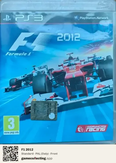 F1 2012 PlayStation 3, Italy box front