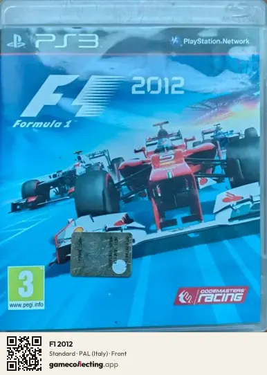 F1 2012 PlayStation 3, Italy box front