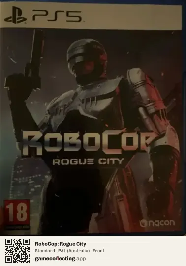 RoboCop: Rogue City PlayStation 5, Australia box front