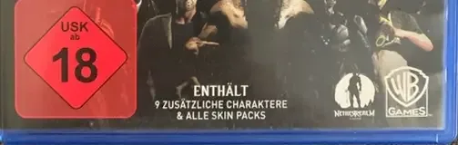 Mortal Kombat XL, the USK square on its front