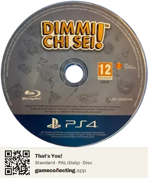 That's You! PlayStation 4, PAL disc