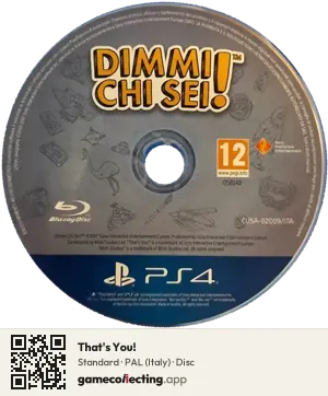 That's You! PlayStation 4, PAL disc