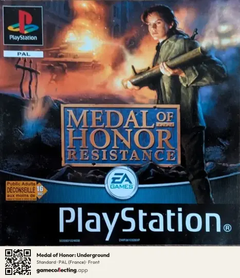 Medal of Honor: Underground PlayStation, France box front