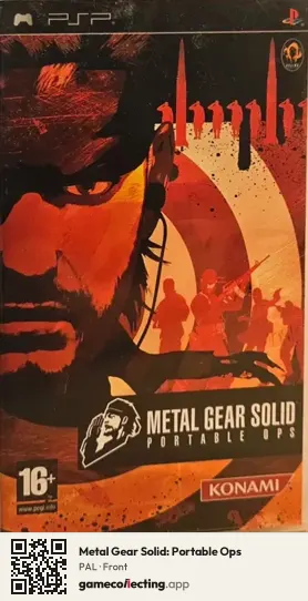 Metal Gear Solid: Portable Ops PlayStation Portable, PAL box front