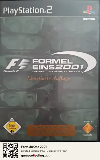 Formula One 2001 PlayStation 2, Germany box front