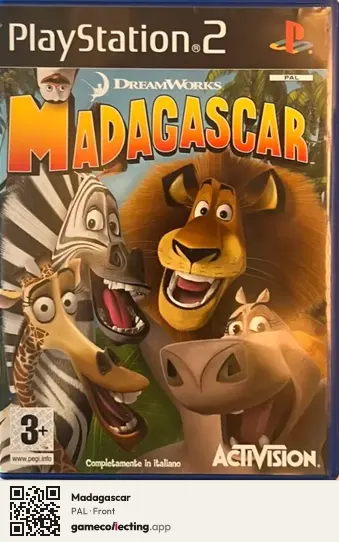 Madagascar PlayStation 2, PAL box front
