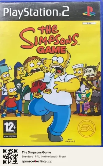 The Simpsons Game PlayStation 2, Netherlands box front