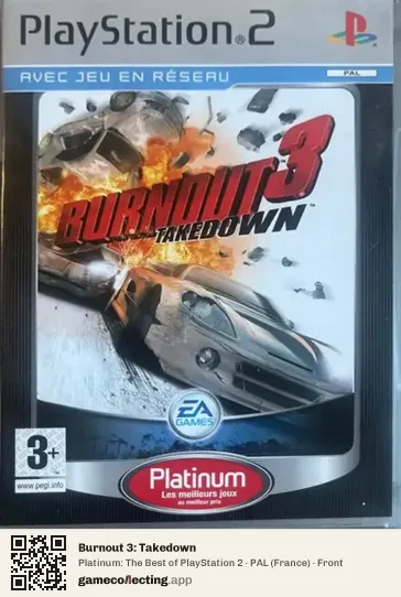 Burnout 3: Takedown PlayStation 2, France box front