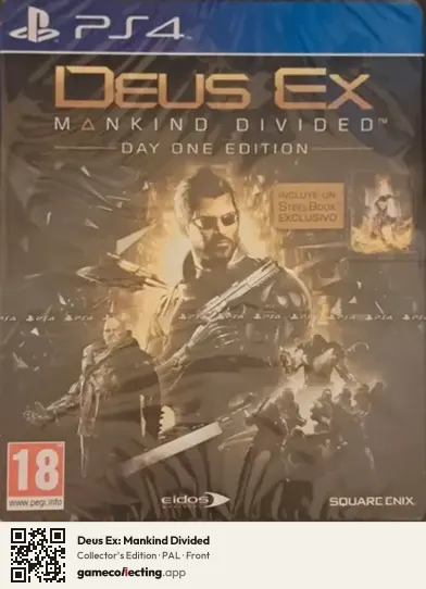 Deus Ex: Mankind Divided PlayStation 4, PAL box front