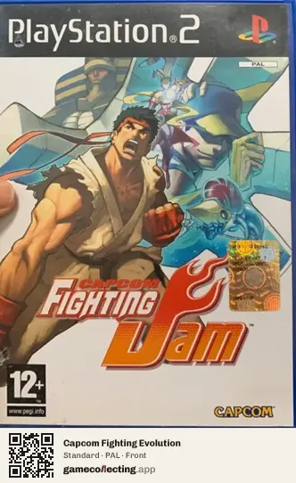 Capcom Fighting Evolution PlayStation 2, PAL box front