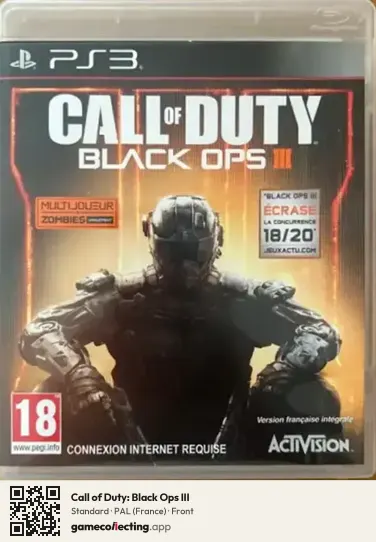 Call of Duty: Black Ops III PlayStation 3, France box front