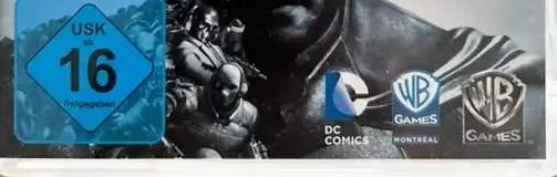 Batman: Arkham Origins, the USK square on its front