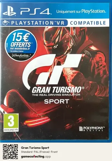 Gran Turismo Sport PlayStation 4, France box front