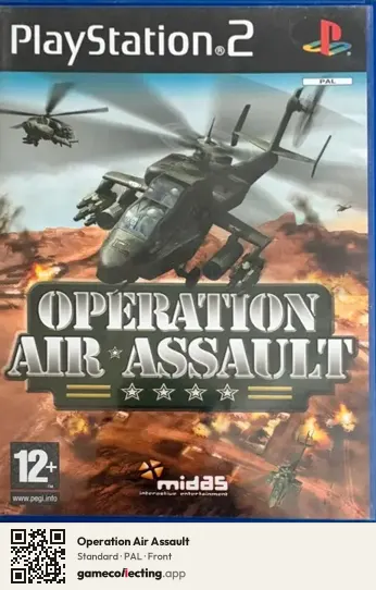 Operation Air Assault PlayStation 2, PAL box front