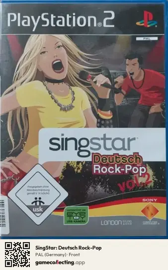 SingStar: Deutsch Rock-Pop PlayStation 2, Germany box front