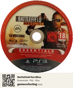 Battlefield Hardline PlayStation 3, PAL disc