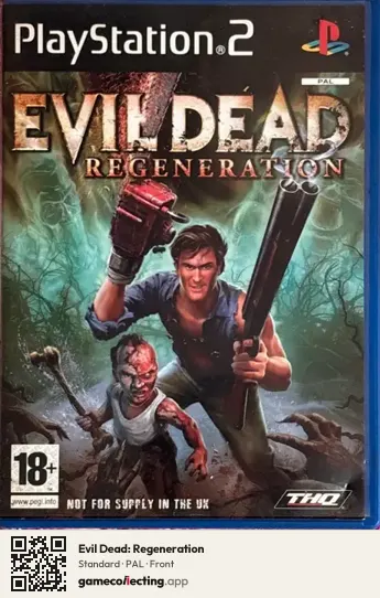 Evil Dead: Regeneration PlayStation 2, PAL box front